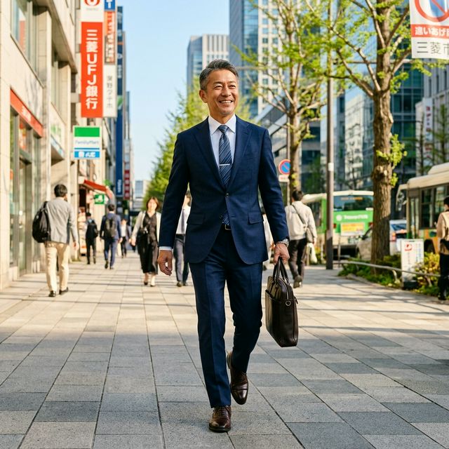 活力ある朝を迎える50代男性